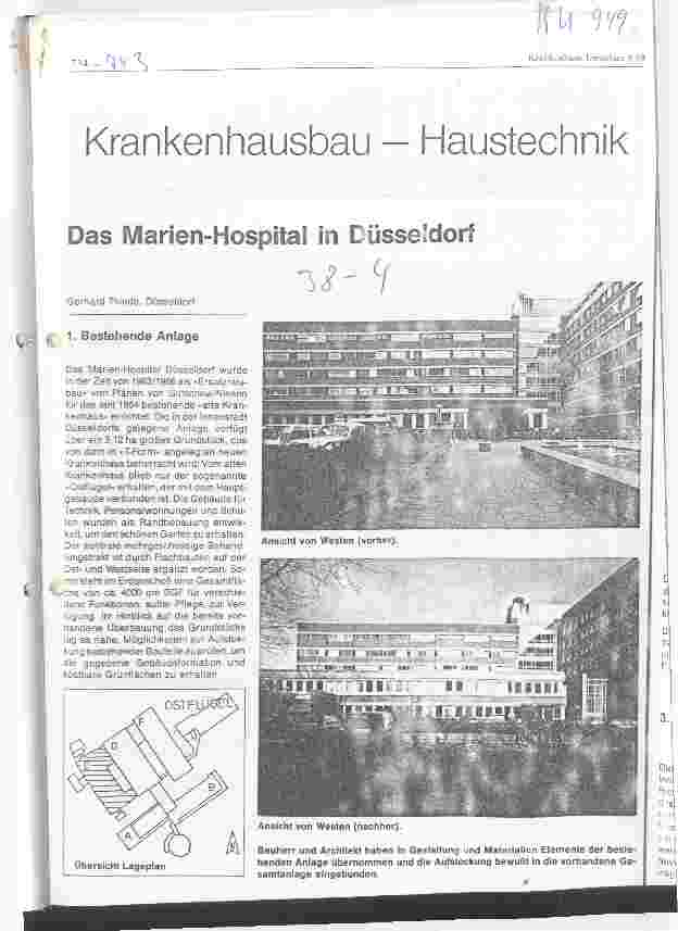 Vorschauseite 1: Das Marien-Hospital in Düsseldorf