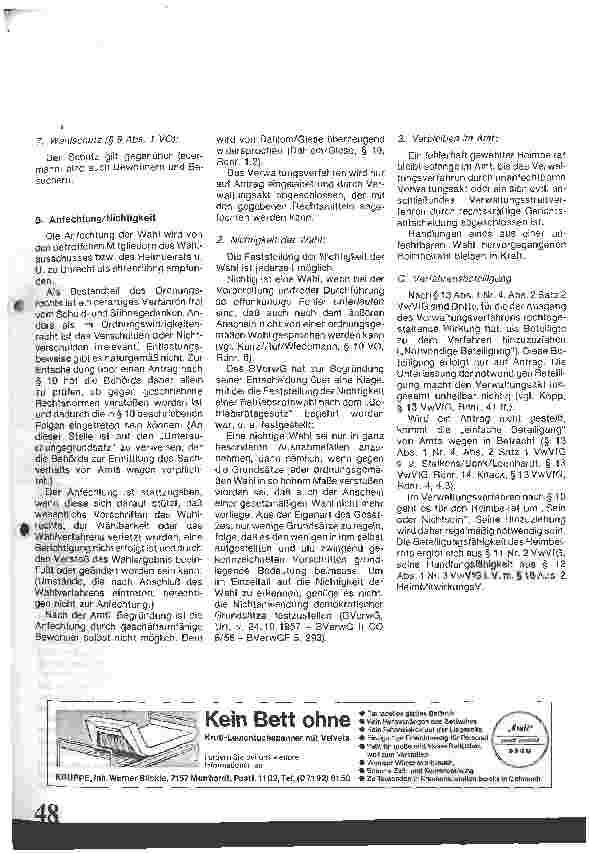 Vorschauseite 4: Wahlen nach der Heimmitwirkungsverordnung