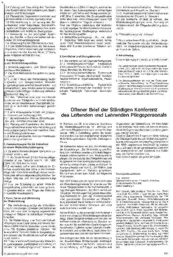 Vorschauseite 2: Empfehlungen zur Weiterbildung und Prüfung von Krankenschwestern/ Krankenpflegern und Kinderkrankenschwestern/-pfleger