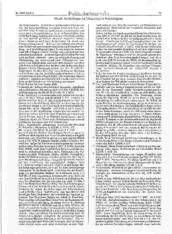Vorschauseite 6: Wandt, Rechtsfragen der Unterstützten Beschäftigung Rechtsfragen der Unterstützten Beschäf tigung - Anwendungsprobleme