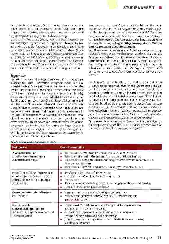 Vorschauseite 4: Durch Ergotherapie erwachsen werden
