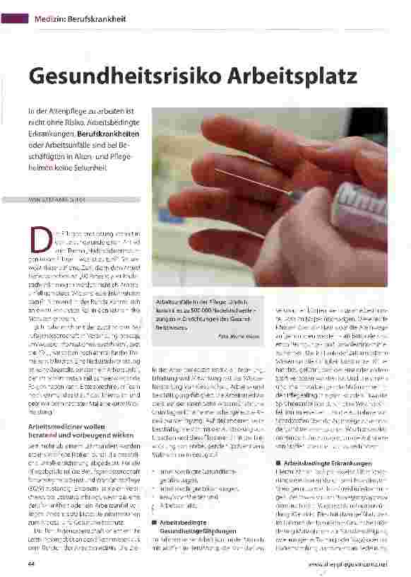 Vorschauseite 1: Gesundheitsrisiko Arbeitsplatz