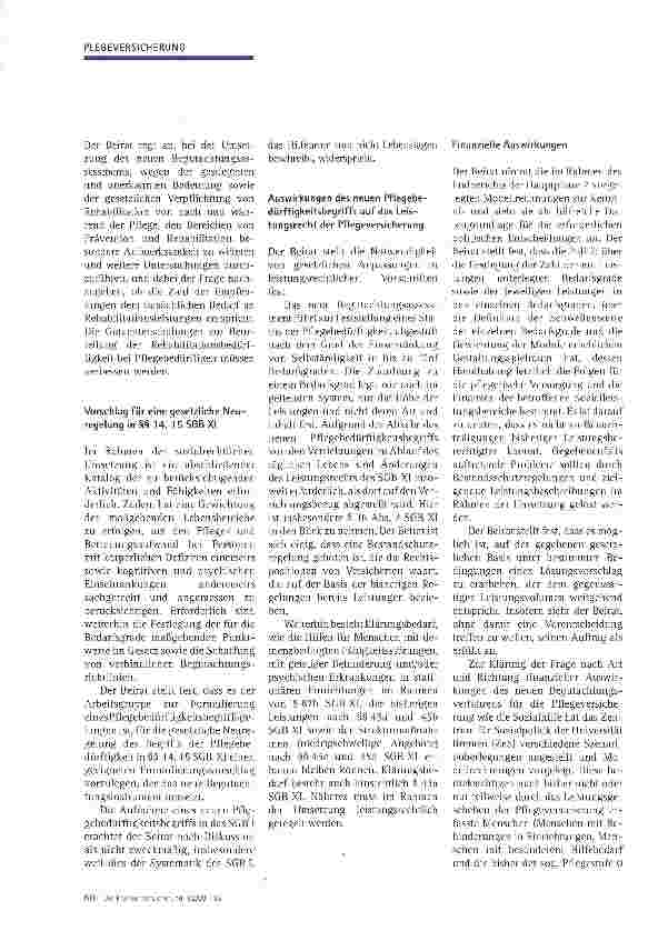 Vorschauseite 3: Dokumentation des Berichts des Beirats zur Überprüfung des Pflegebedürftigkeitsbegriffs