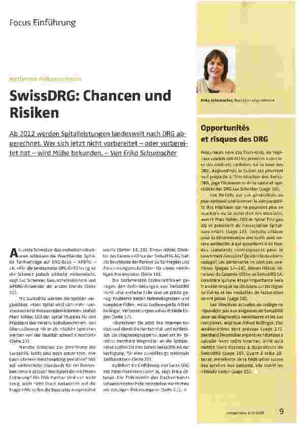 Vorschauseite 1: SwissDRG: Chancen und Risiken