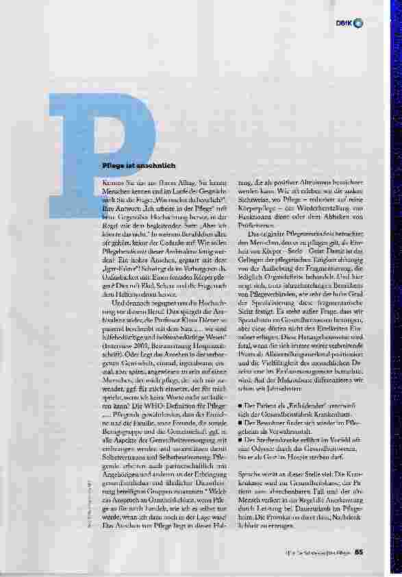 Vorschauseite 2: KUNST UND KULTUR IN DER PFLEGE GESTALTEN