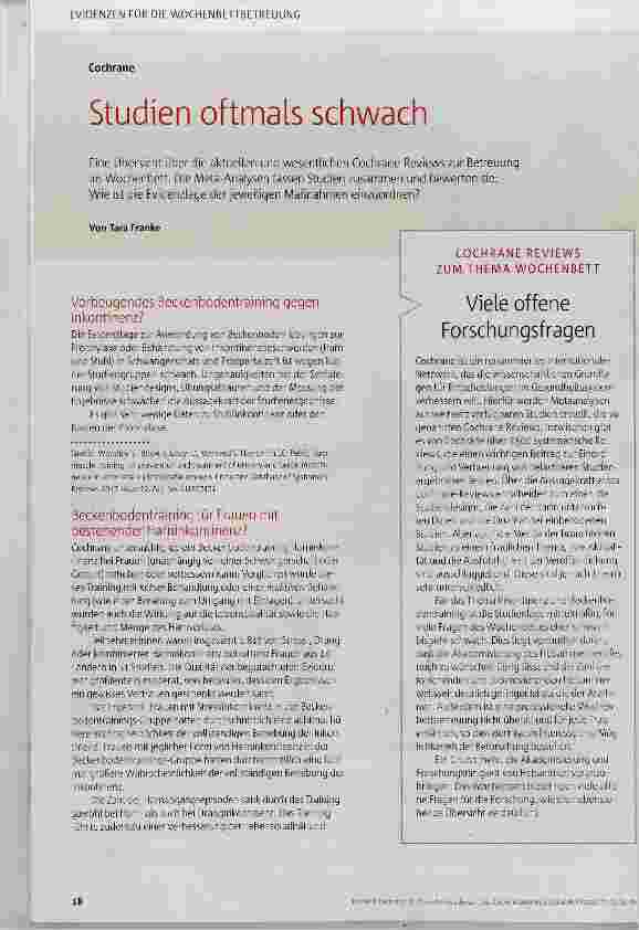 Vorschauseite 1: Studien oftmals schwach