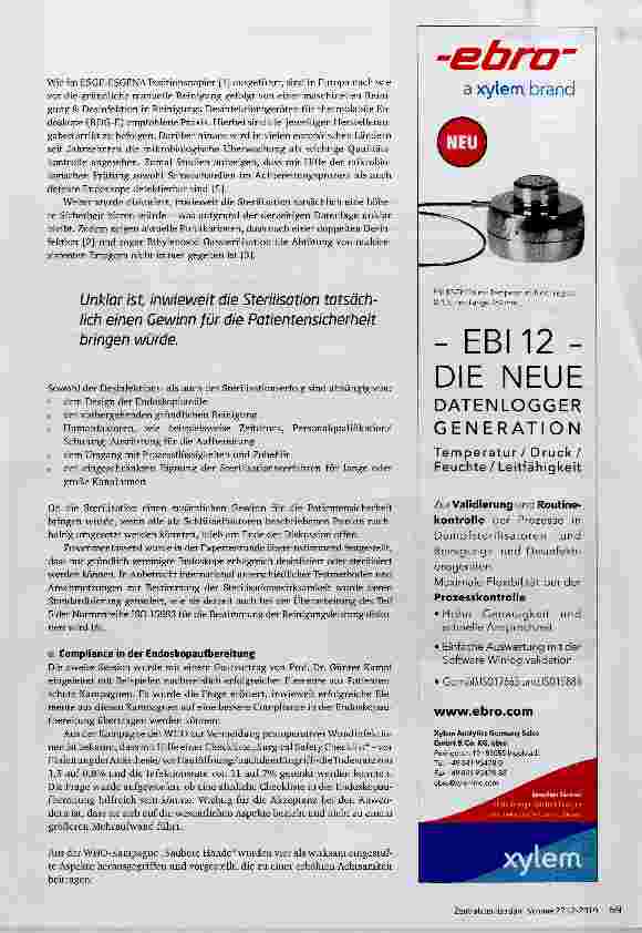 Vorschauseite 2: Zweites Europäisches Hygiene-Experten Forum „Hygiene in der Endoskopie in Hamburg