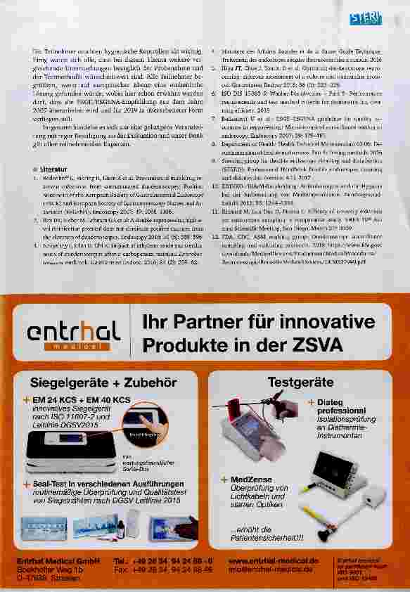 Vorschauseite 4: Zweites Europäisches Hygiene-Experten Forum „Hygiene in der Endoskopie in Hamburg