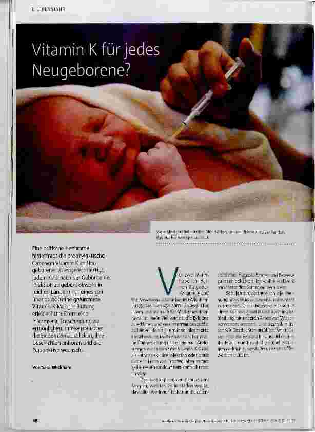 Vorschauseite 1: Vitamin K für jedes Neugeborene?