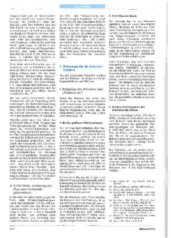 Vorschauseite 3: Betreuung und Postverkehr