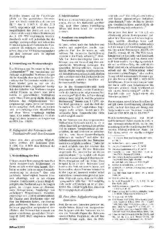 Vorschauseite 4: Betreuung und Postverkehr