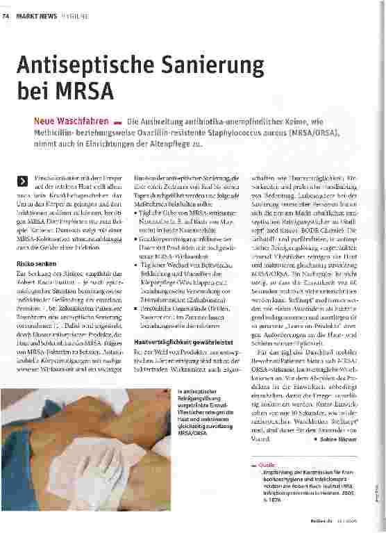 Vorschauseite 1: Antiseptische Sanierung bei MRSA