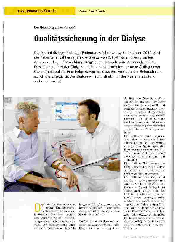 Vorschauseite 1: Qualitätssicherung in der Dialyse