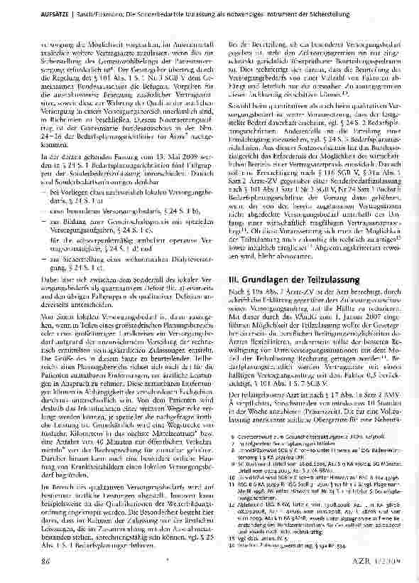 Vorschauseite 2: Die Sonderbedarfsteilzulassung als notwendiges Instrument der Sicherstellung
