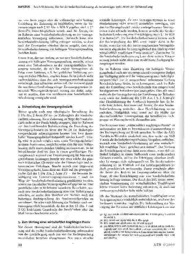 Vorschauseite 4: Die Sonderbedarfsteilzulassung als notwendiges Instrument der Sicherstellung