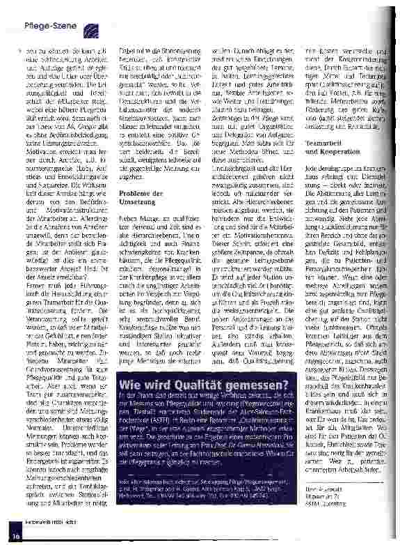 Vorschauseite 3: Von der Theorie zur Praxis Pflegequalität im Stationsalltag