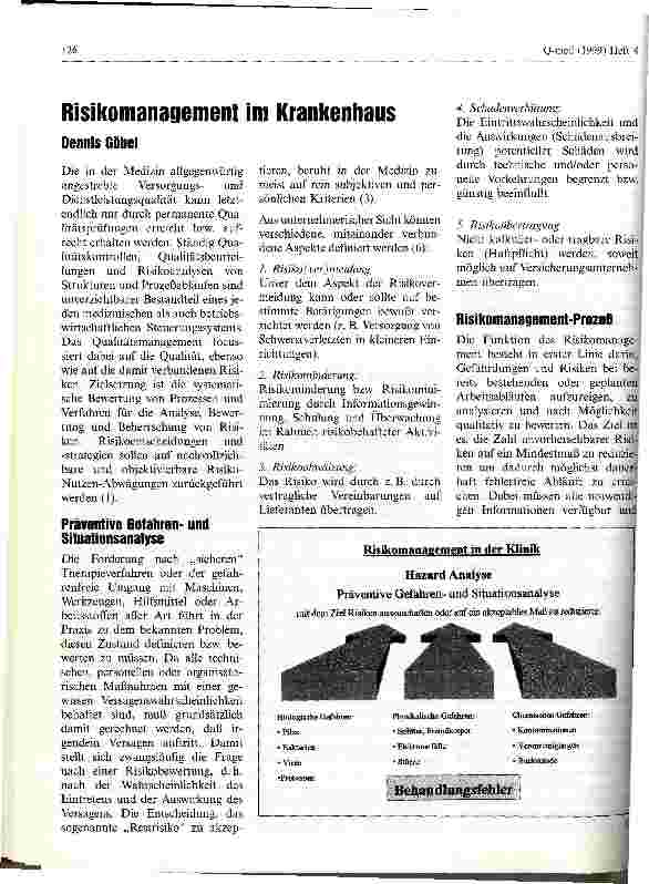 Vorschauseite 1: Risikomanagement im Krankenhaus