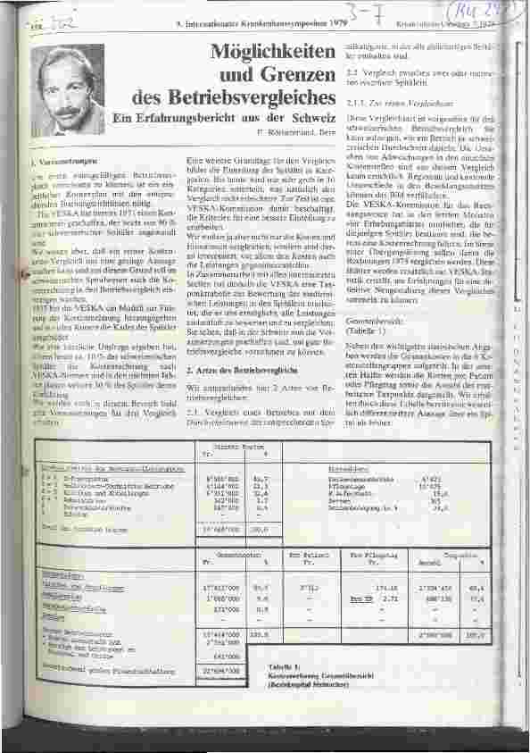 Vorschauseite 1: Möglichkeiten und Grenzen des Betriebsvergleiches Ein Erfahrungsbericht aus der Schweiz