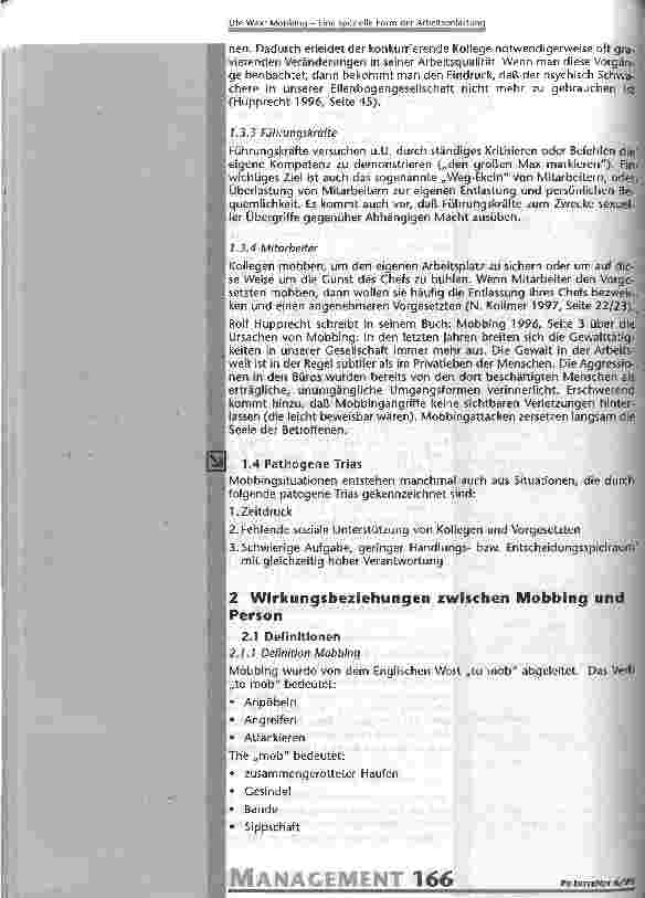 Vorschauseite 3: Mobbing: eine spezielle Form der Arbeitsbelastung
