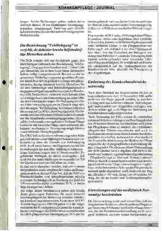 Vorschauseite 2: Ausbau ambulanter Dienste und stationärer Einrichtungen