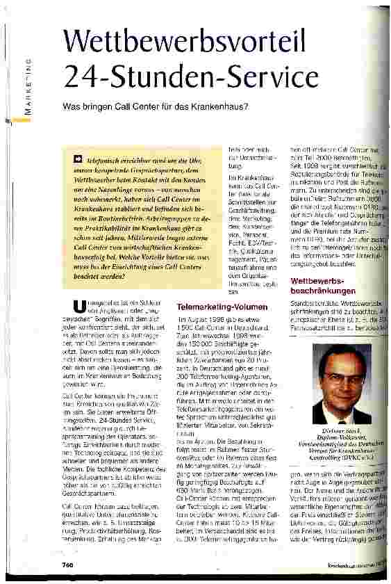 Vorschauseite 1: Wettbewerbsvorteil 24-Stunden-Service