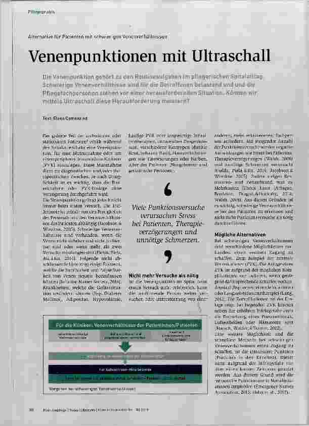Vorschauseite 1: Venenpunktionen mit Ultraschall