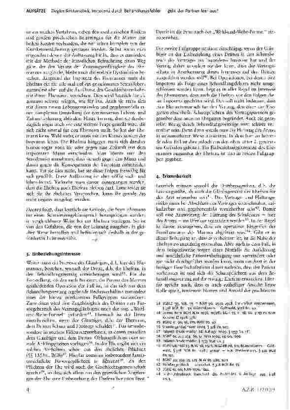 Vorschauseite 4: Impotenz durch Behandlungsfehler geht der Partner leer aus?
