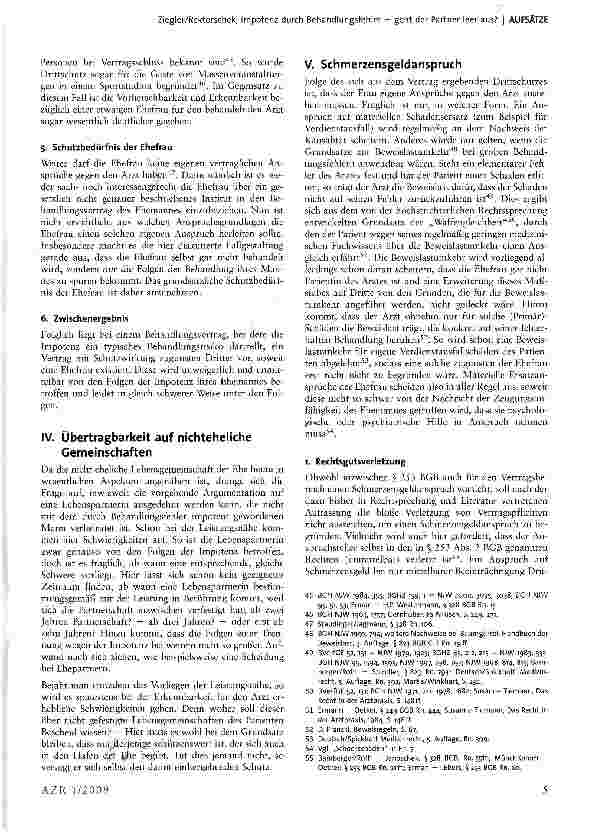 Vorschauseite 5: Impotenz durch Behandlungsfehler geht der Partner leer aus?