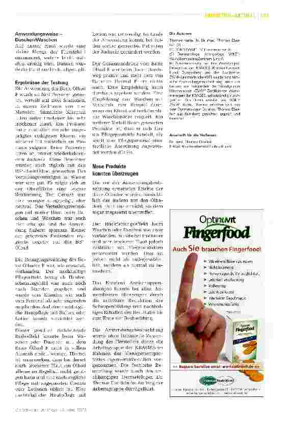 Vorschauseite 3: Klinische Anwendungsbeobachtung: Antischuppenshampoo und Ölbad (dline )