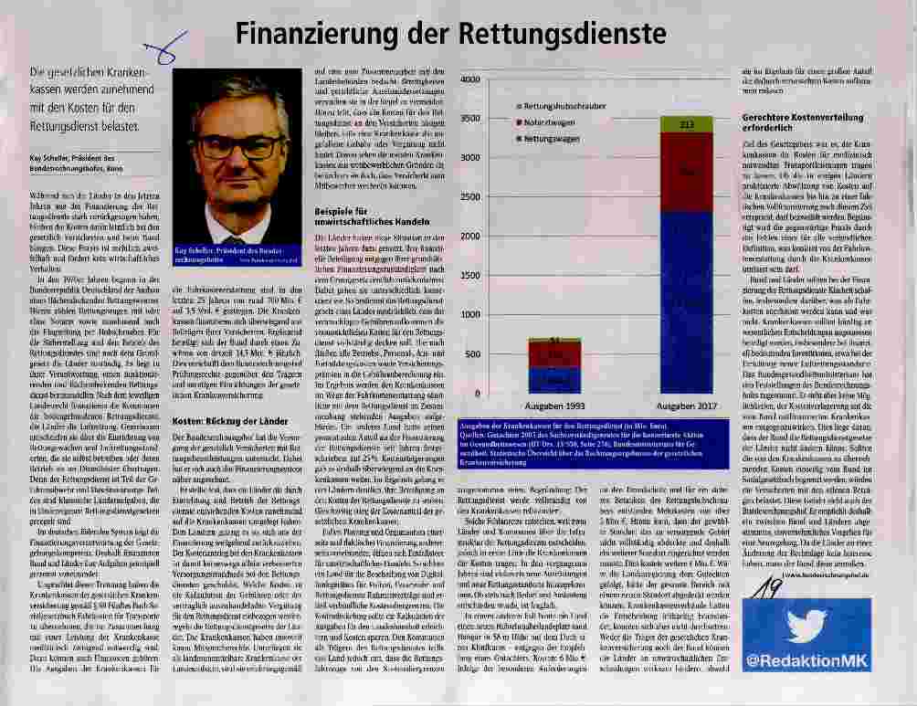 Vorschauseite 1: Finanzierung der Rettungsdienste
