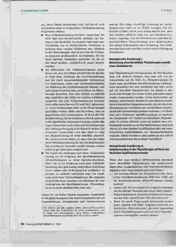 Vorschauseite 4: Schwarz-Weiß oder »Shades of Grey« in der Akademisierungsdebatte zur Physiotherapie? Ein Diskussionsbeitrag und ein Plädoyer für eine vertikale Differenzierung
