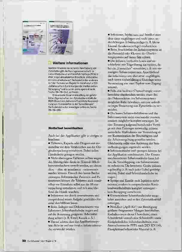 Vorschauseite 3: Sicherer Umgang mit Zytostatika