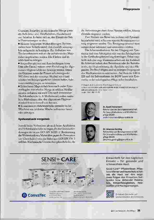 Vorschauseite 4: Sicherer Umgang mit Zytostatika