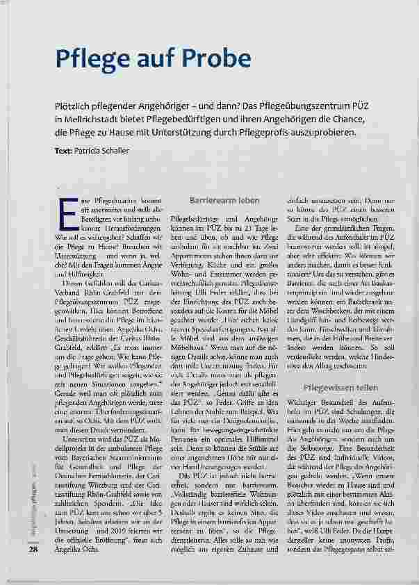 Vorschauseite 1: Pflege auf Probe