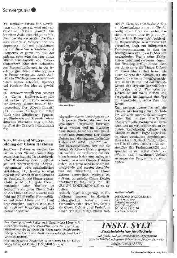 Vorschauseite 2: Geschichte und Konzept des Clown Doctoring