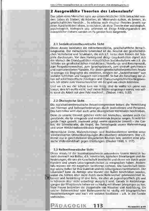Vorschauseite 2: Biographiearbeit als Gegenstand und Methode im Unterricht an Krankenund Altenpflegeschulen Versuch einer Annäherung an die Thematik
