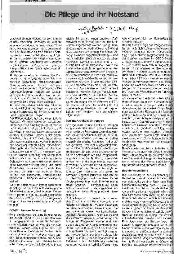 Vorschauseite 1: Die Pflege und ihr Notstand