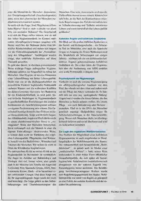 Vorschauseite 2: Hygieneregime und Normalisierung des Lebens im Heim