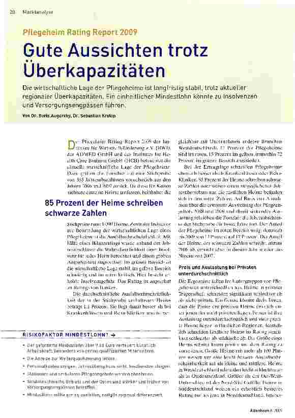 Vorschauseite 1: Gute Aussichten trotz Überkapazitäten