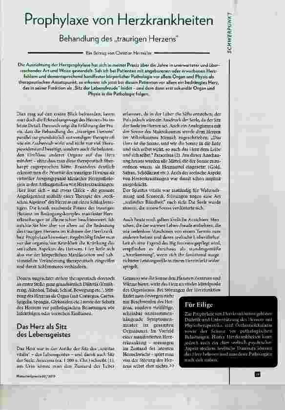 Vorschauseite 1: Prophylaxe von Herzkrankheiten