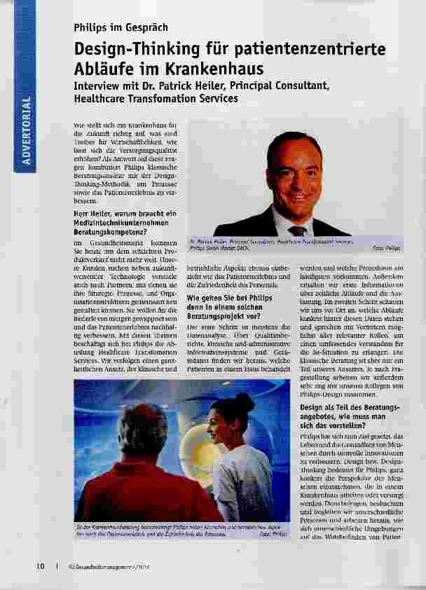 Vorschauseite 1: Design-Thinking für patientenzentrierte Abläufe im Krankenhaus