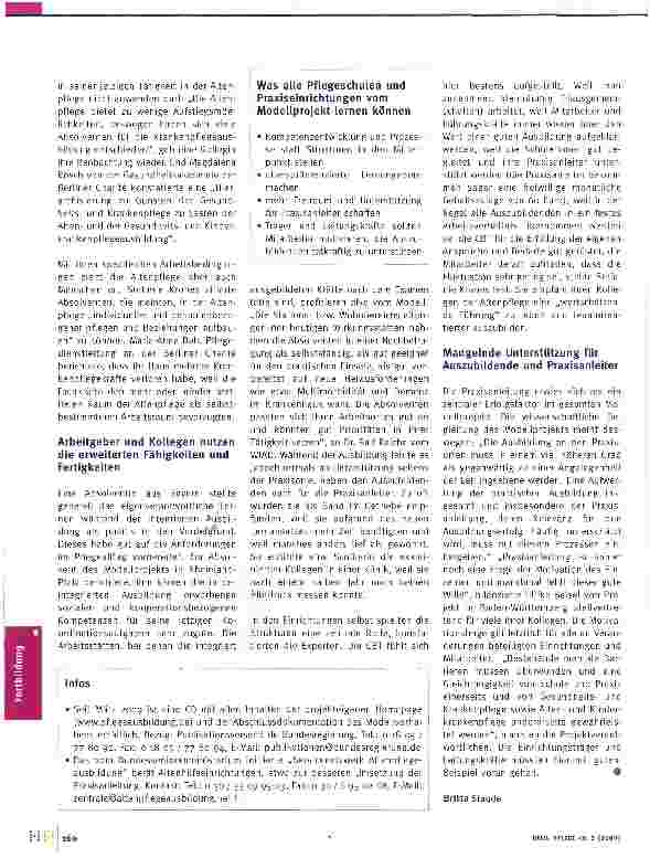 Vorschauseite 3: Pflegeausbildung in Bewegung