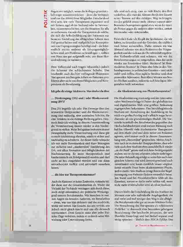 Vorschauseite 3: Denkfabrik Physiotherapie