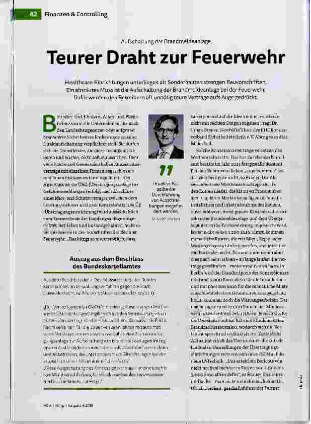Vorschauseite 1: Teurer Draht zur Feuerwehr