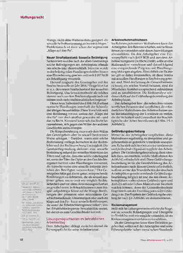 Vorschauseite 3: Leitungsverantwortung bei sexuellen Übergriffen in Gesundheitseinrichtungen
