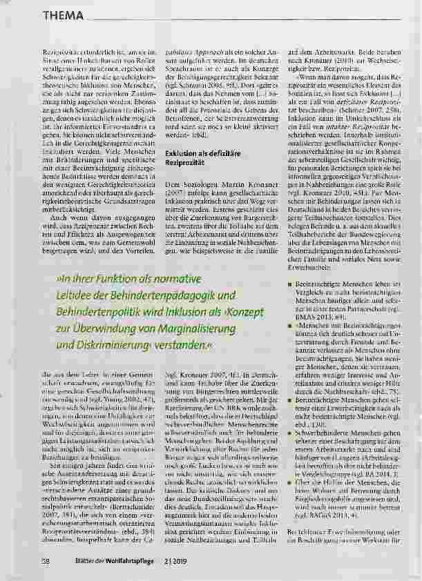 Vorschauseite 2: Inklusion und Gerechtigkeit für behinderte Menschen