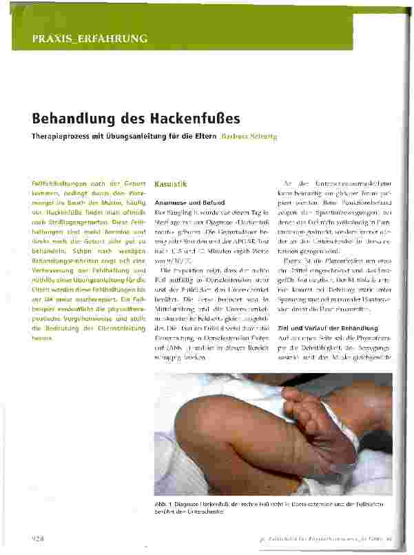 Vorschauseite 1: Behandlung des Hackenfußes
