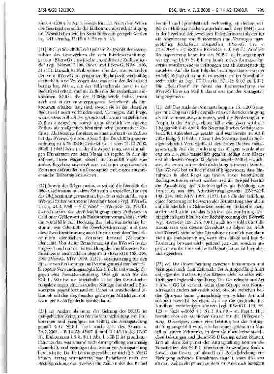 Vorschauseite 4: Der Beginn des Leistungszeitraums wird bestimmt durch die Antragstellung nach § 37 Abs. 1 SGB II: eine Vorschrift, die ein konstitutives Antragserfordernis statuiert, sodass Leist…