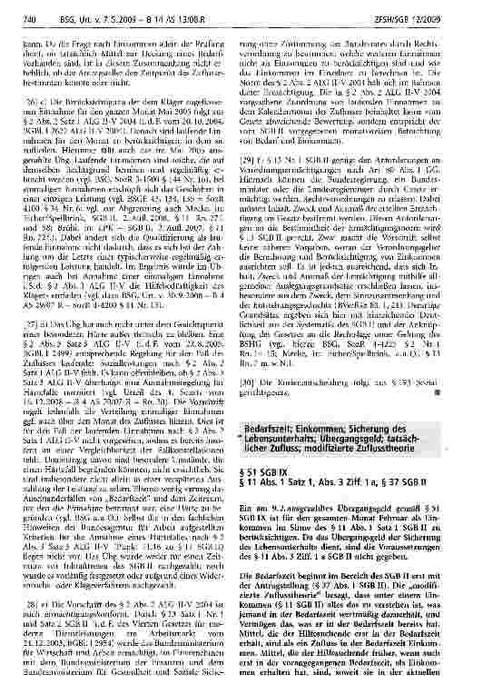 Vorschauseite 5: Der Beginn des Leistungszeitraums wird bestimmt durch die Antragstellung nach § 37 Abs. 1 SGB II: eine Vorschrift, die ein konstitutives Antragserfordernis statuiert, sodass Leist…