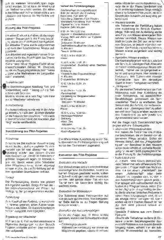 Vorschauseite 2: Fortbildung für Krankenpflegepersonal im Langzeitbereich 2. Teil